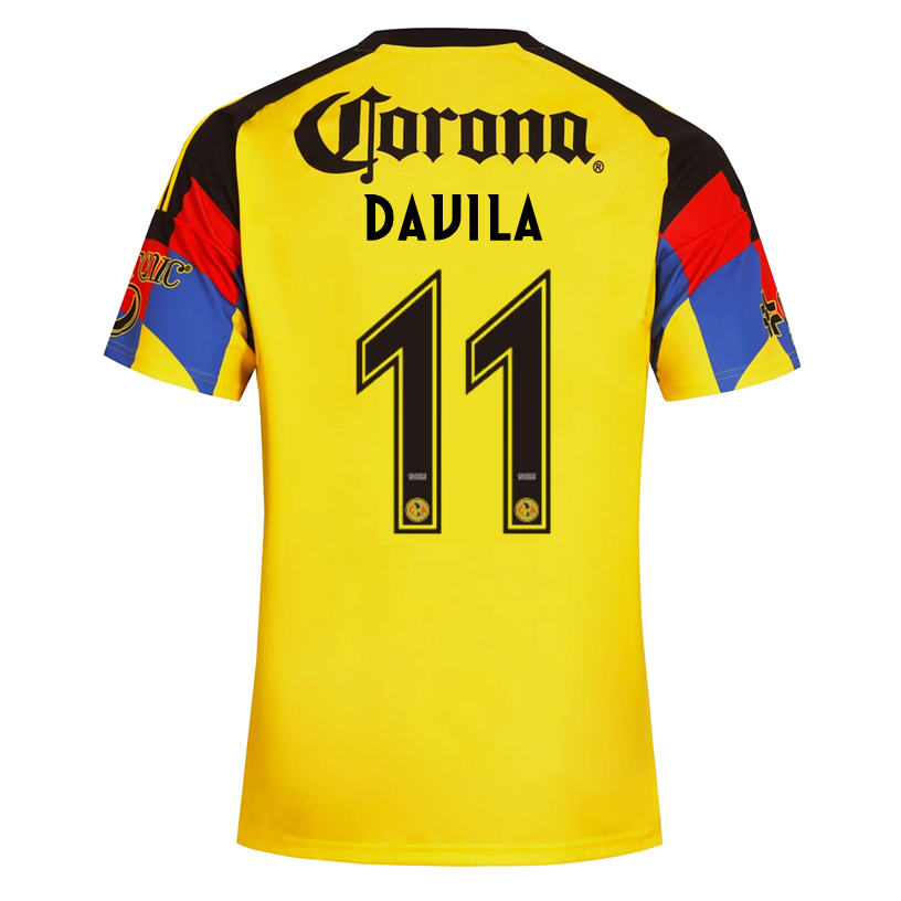 adidas Men's Davila Club America Home Jersey 25/26 (Yellow)