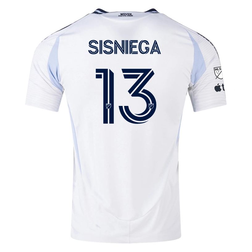 adidas San Diego FC Authentic Pablo Sisniega Away Jersey 25/26 w/ MLS &amp; Apple Patch (White)