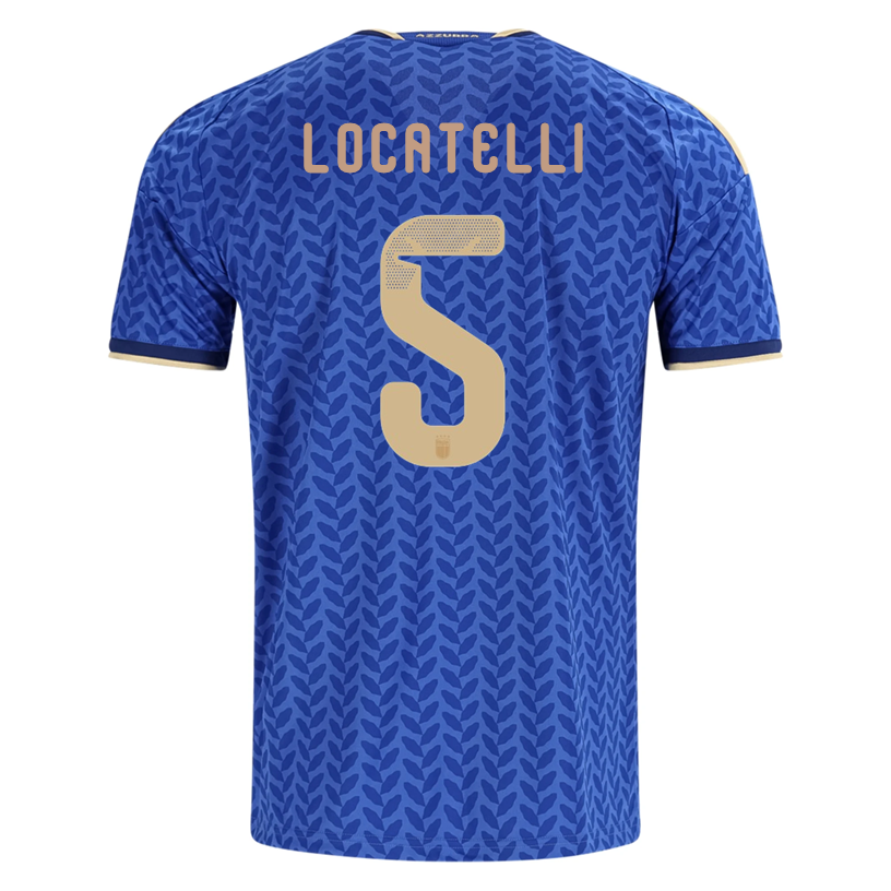 adidas Men's Locatelli Italy Home Replica Jersey 2026 (Bold Blue)