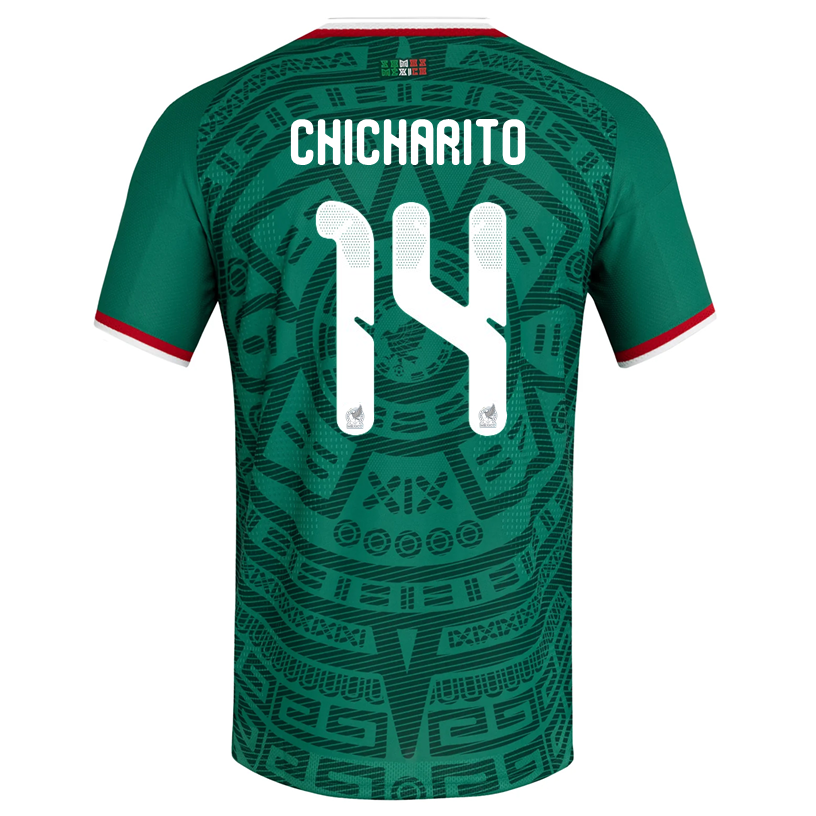 adidas Men's Chicharito Mexico Authentic Home 2026 World Cup Jersey (Bold Green)