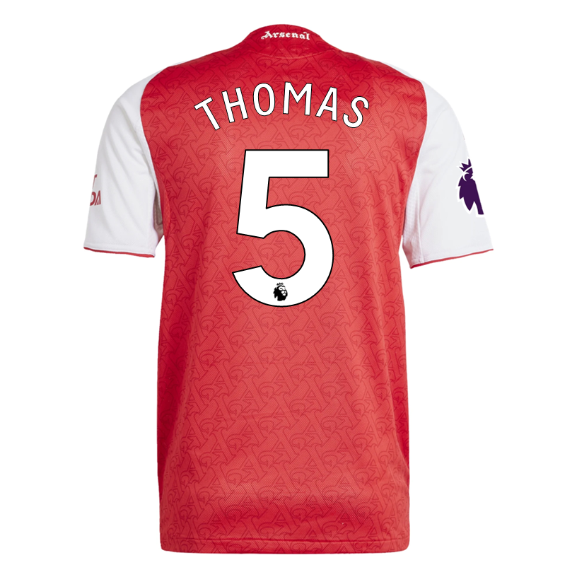 adidas Thomas Arsenal FC Authentic Home Jersey 25/26 w/ EPL Patch (Better Scarlet/White
