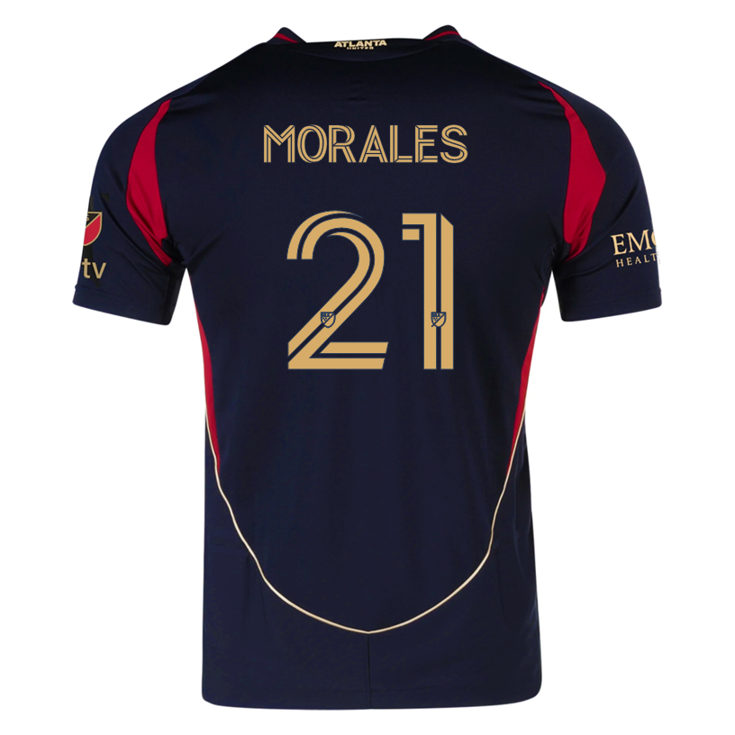 adidas Efraín Morales Atlanta United Authentic Home Jersey w/ MLS Patches 25/26 (Red/Black)