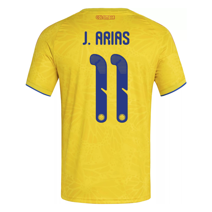 adidas Men's J. Arias Colombia 2026 Authentic Home Jersey (Impact Yellow)
