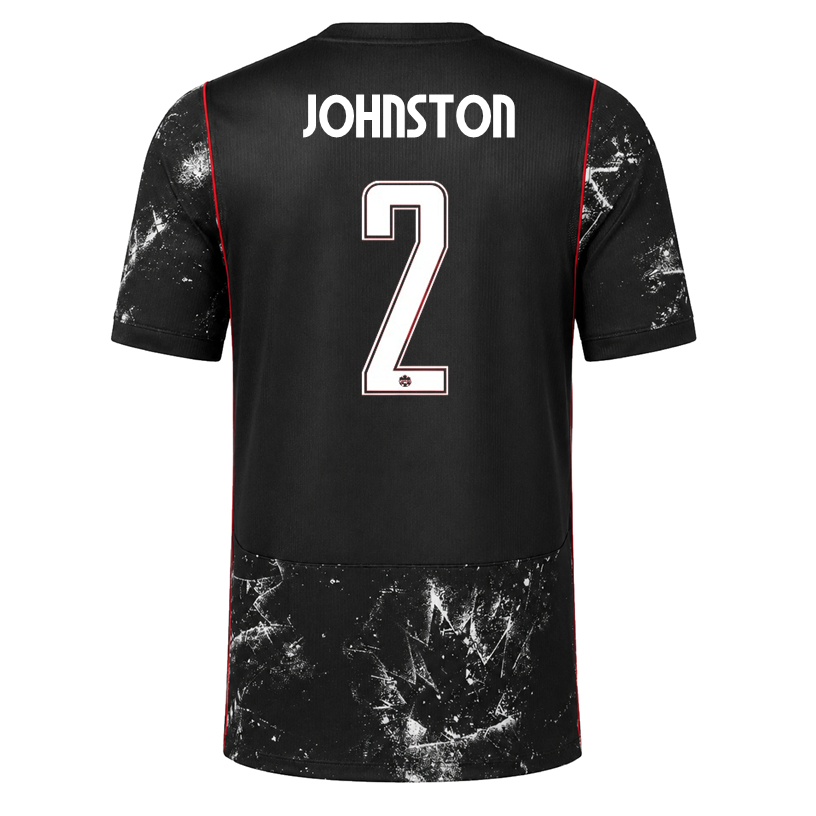 Nike Mens Canada Johnston Away Stadium Jersey 2026 (Black/Red)