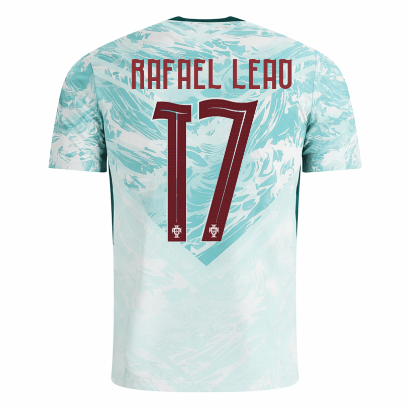 PUMA Men's Rafael Leao Portugal 2026 Authentic Match Away Jersey (White/Green Lagoon)