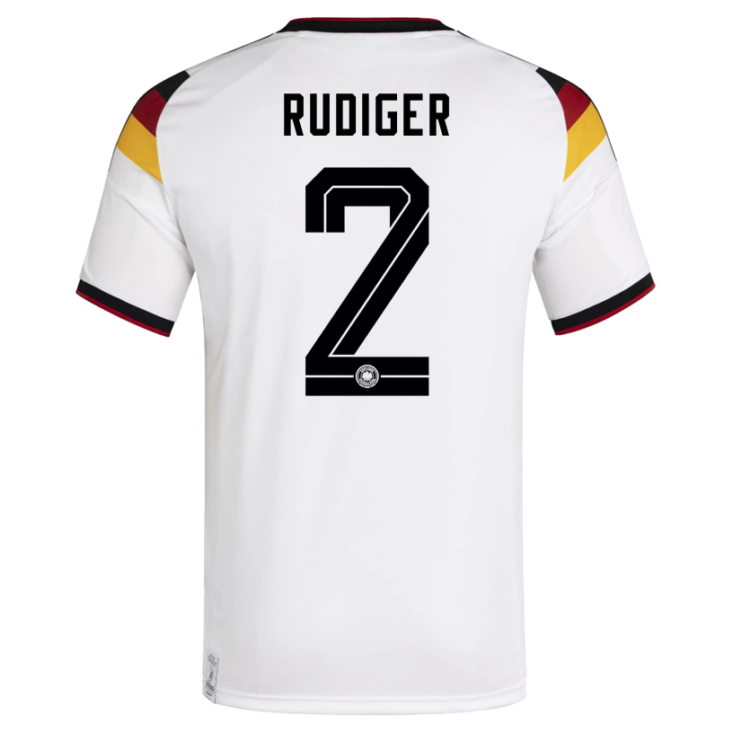 adidas Men's Rudiger  Germany Home World Cup Jersey 2026 (White/Black)