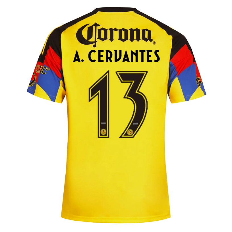adidas Men's A. Cervantes  Club America Home Jersey 25/26 (Yellow)