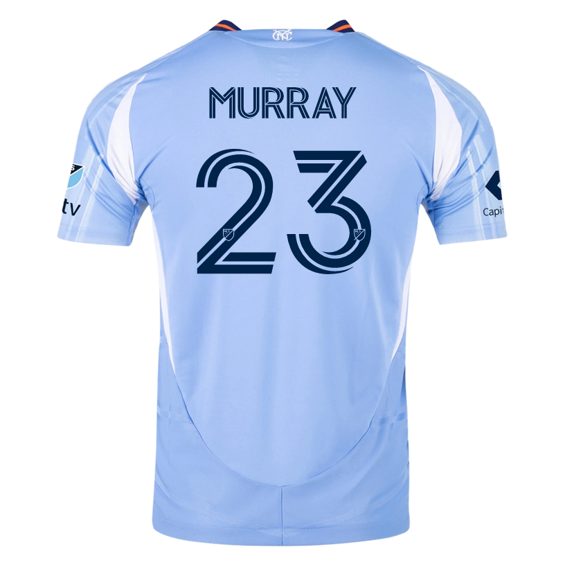 adidas Max Murray New York City FC Authentic Home Jersey 25/26 w/ MLS Patches (Bahia Light Blue)