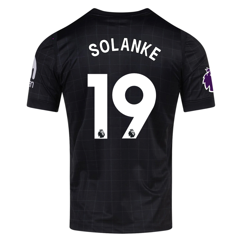 Nike Solanke Men's Tottenham Away Jersey w/ EPL + No Room For Racism Patches 25/26 (Black/Iron)