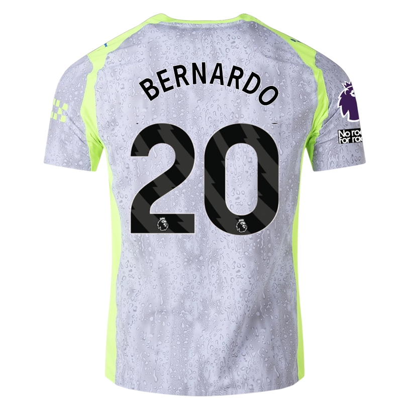 Puma Manchester City Authentic Bernardo Third Jersey w/ EPL + No Room For Racism 25/26 (Cool Weather/Pro Green)