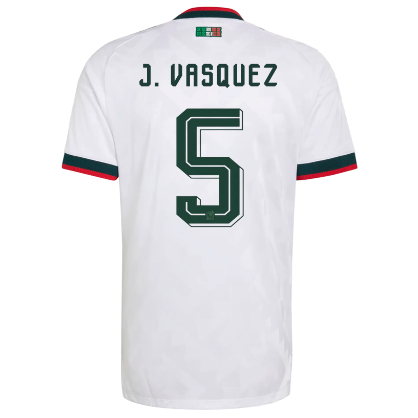 adidas Men's Mexico J. Vasquez Authentic Match Away Jersey 2026 (White)