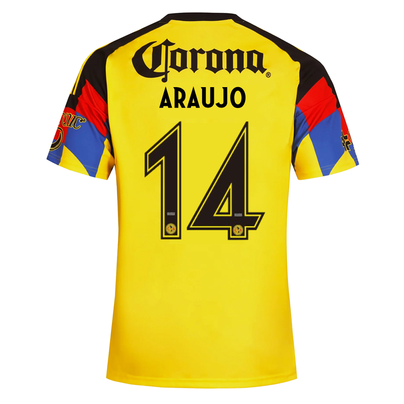 adidas Men's Araujo  Club America Home Jersey 25/26 (Yellow)