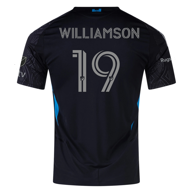 adidas Eryk Williamson Charlotte FC Authentic Away Jersey 25/26 (Black)