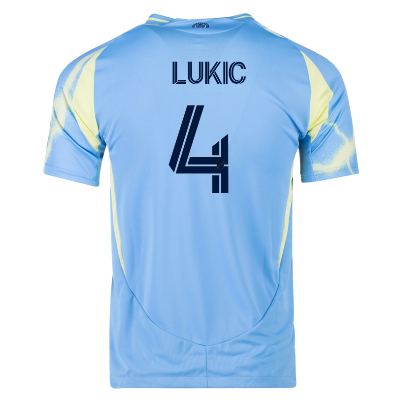 adidas Philadelphia Union Jovan Lukic Authentic Away Jersey 25/26 (Blue/Yellow)