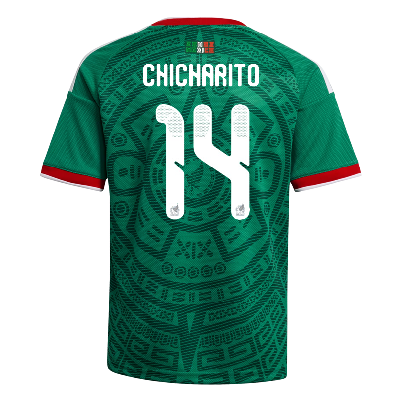 adidas Youth Chicharito Mexico 2026 Home World Cup Jersey (Bold Green)