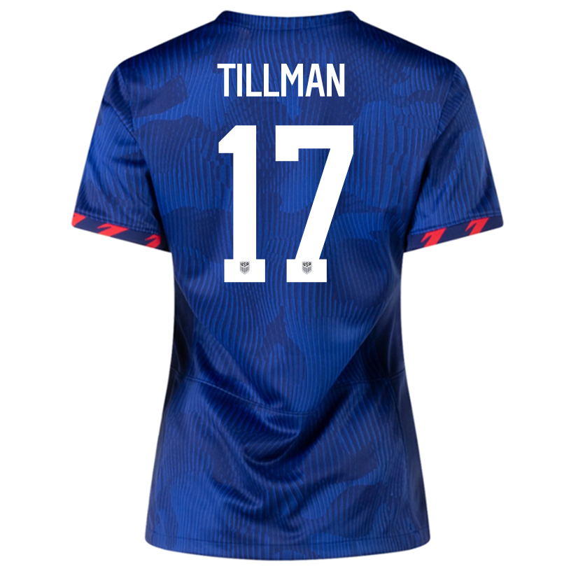 Nike Womens United States Malik Tillman Away Jersey 23/24 (Hyper Royal/Loyal Blue)