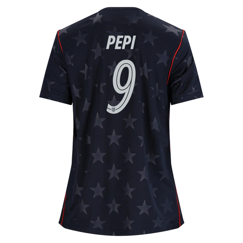Nike Women’s Pepi United States Away Stadium Jersey 2026 (Dark Obsidian/Pure Platinum)