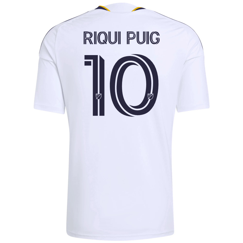adidas Men's Riqui Puig LA Galaxy Home Replica Jersey 26/27 (White)