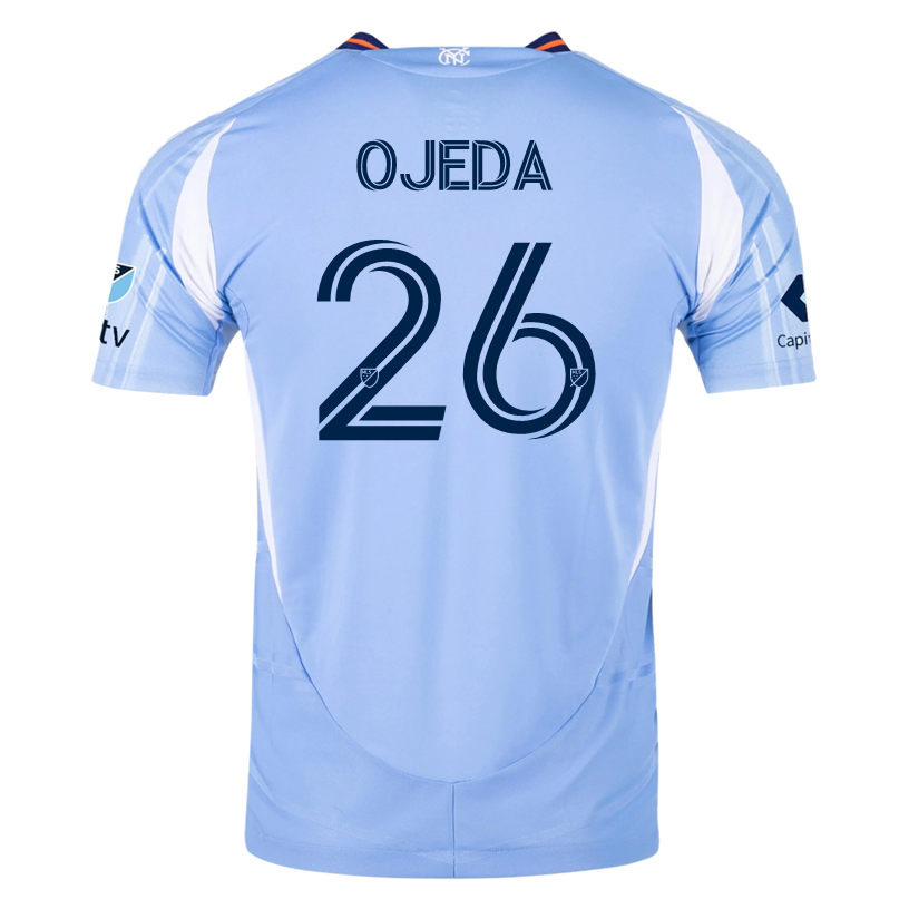 adidas Agustín Ojeda New York City FC Authentic Home Jersey 25/26 w/ MLS Patches (Bahia Light Blue)