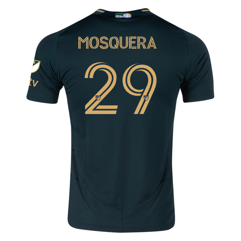 adidas Juan Mosquera Portland Timbers Authentic Home Jersey w/ MLS &amp; Apple Patch 25/26 (Green/Gold)