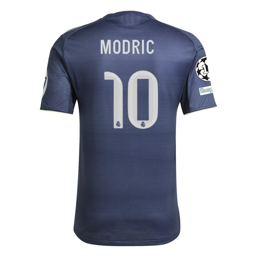 adidas Luka Modric Real Madrid Authentic Away Jersey 25/26 w/ Champions League Patches (Legend Ink