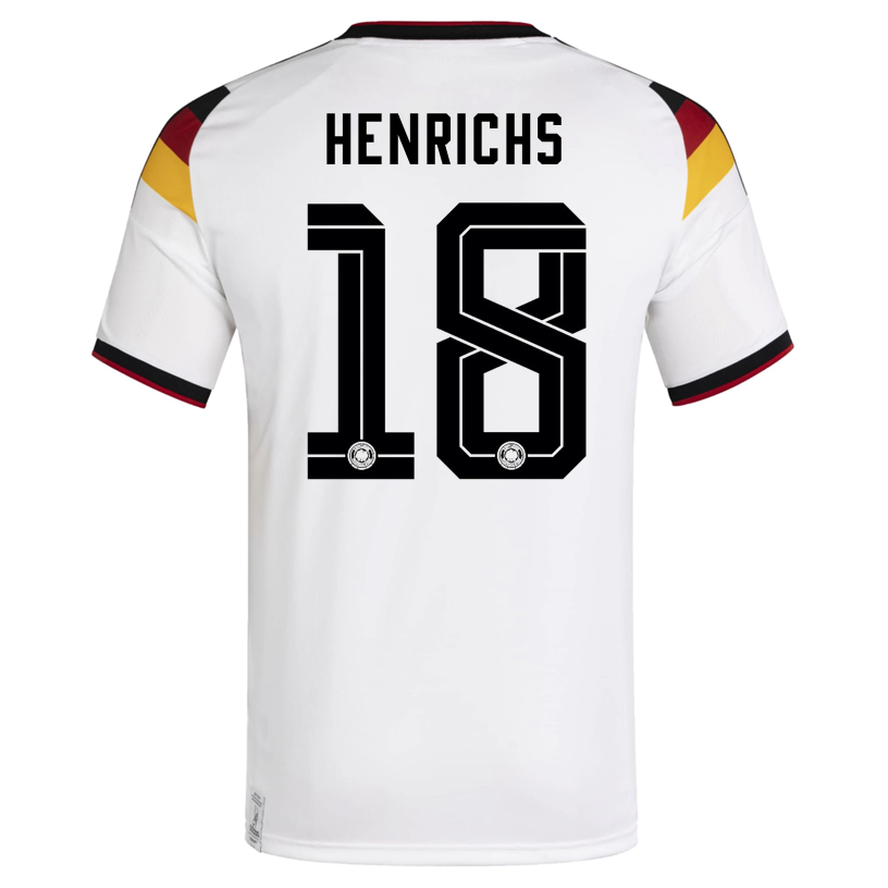 adidas Men's Henrichs Germany Home World Cup Jersey 2026 (White/Black)