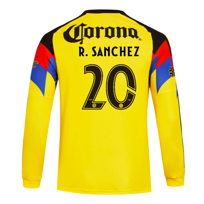 adidas R. Sanchez Club América 25/26 Long Sleeve Home Jersey (Yellow)