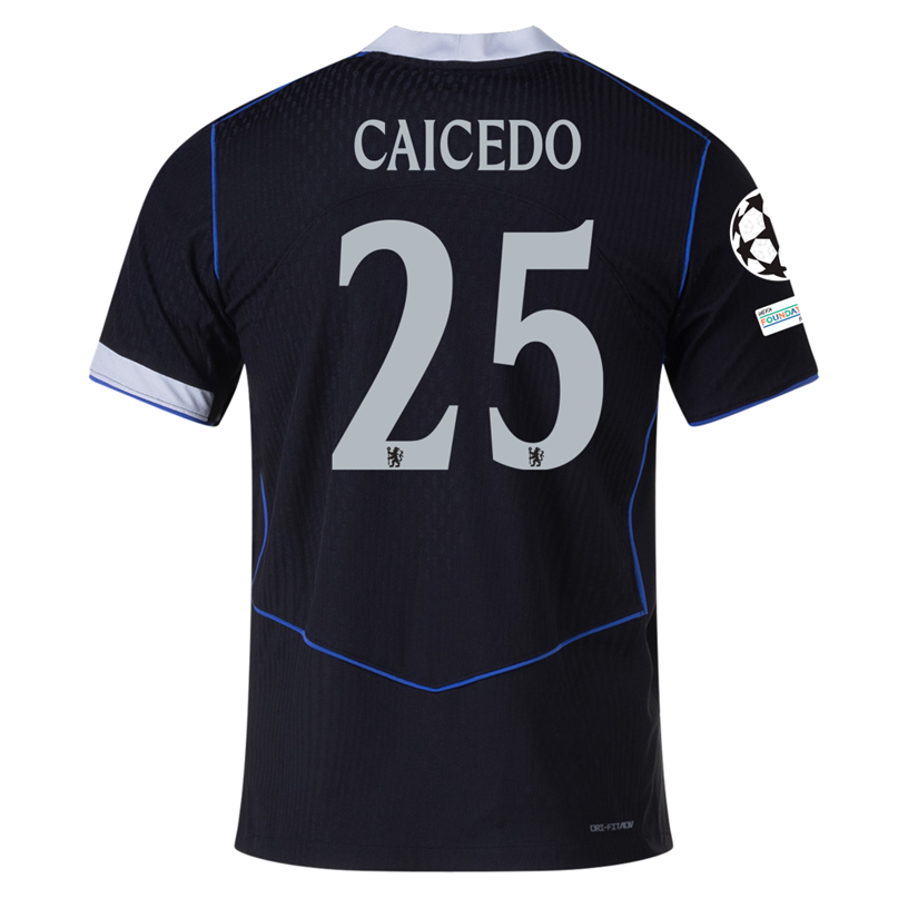 Nike Caicedo Chelsea T90 Authentic Third Jersey w/ Champions