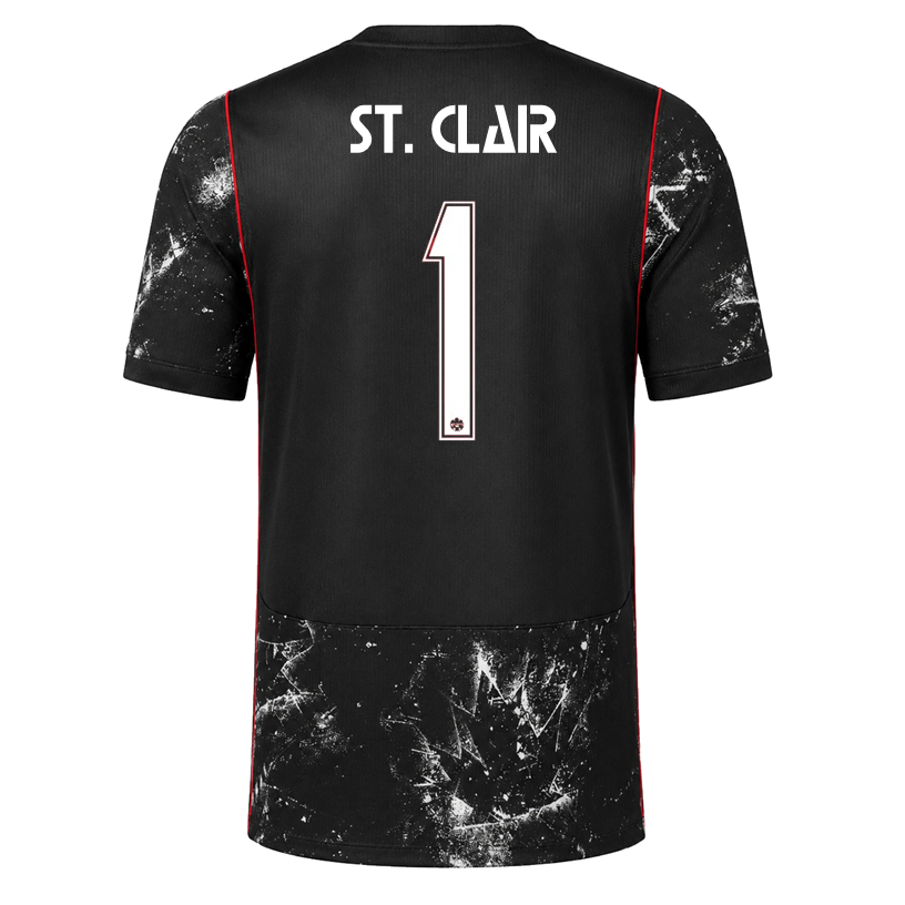 Nike Mens Canada St. Clair Away Stadium Jersey 2026 (Black/Red)