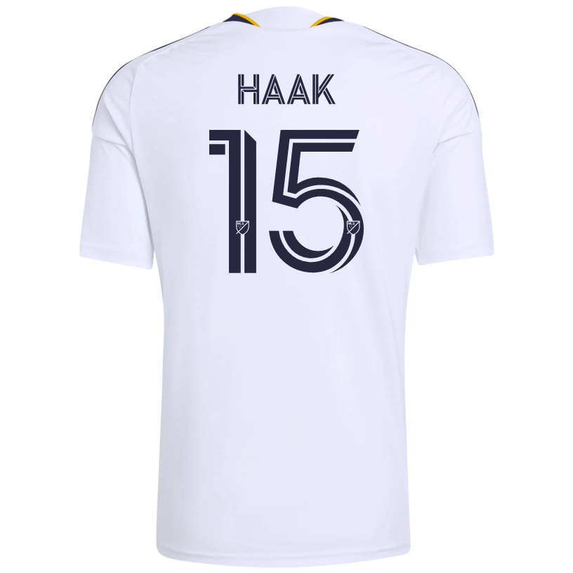 adidas Men's Haak LA Galaxy Home Replica Jersey 26/27 (White)