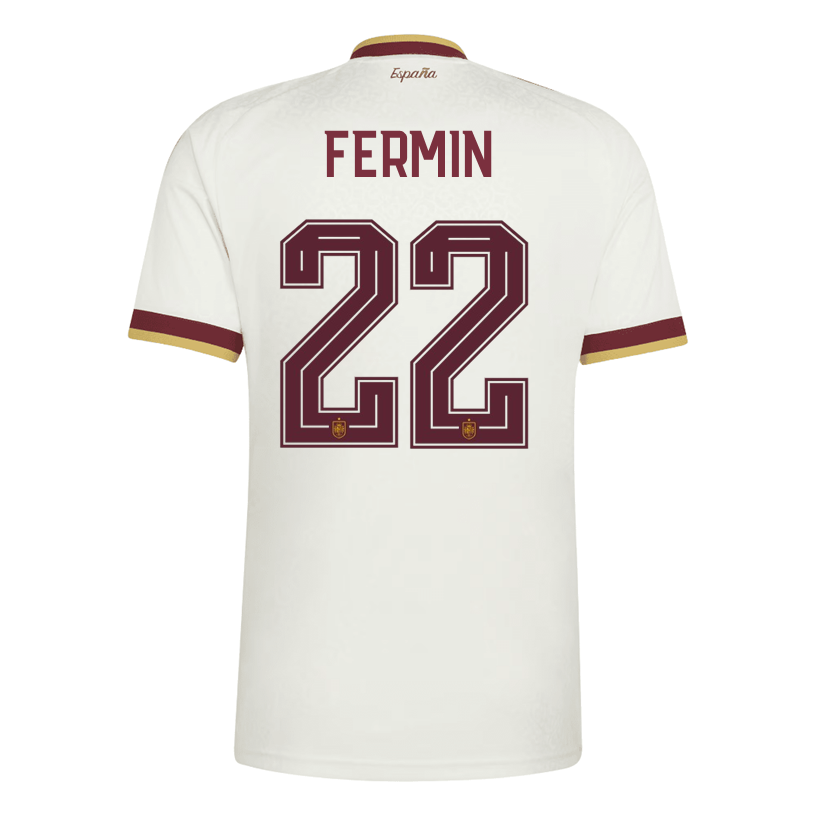 adidas Men's Spain Fermin Away Stadium Jersey 2026 (White)