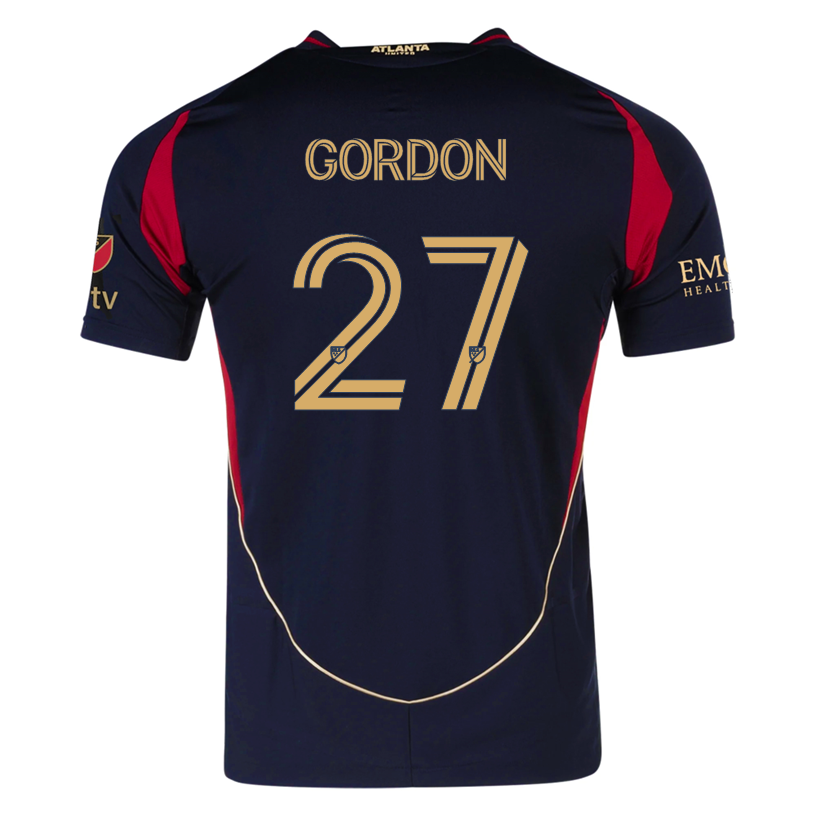adidas Ashton Gordon Atlanta United Authentic Home Jersey w/ MLS Patches 25/26 (Red/Black)