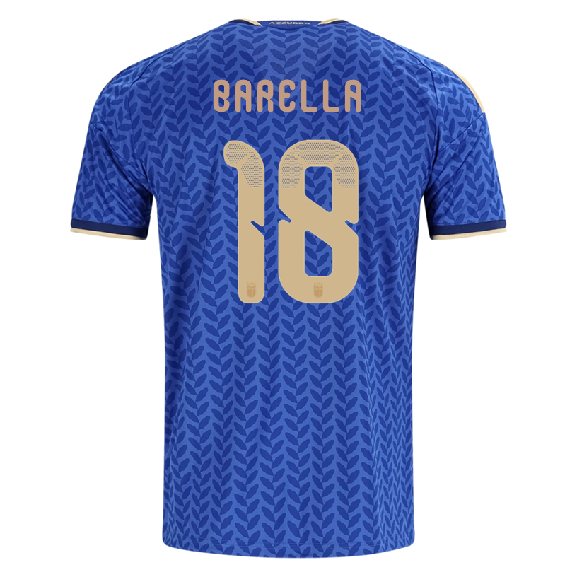 adidas Men's Barella Italy Home Replica Jersey 2026 (Bold Blue)