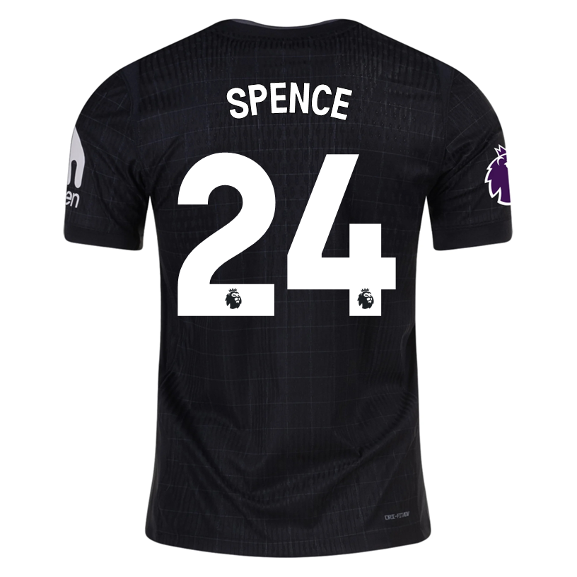 Nike Spence Tottenham Hotspur Authentic Away Jersey 25/26 w/ EPL Patch (Black/Iron)