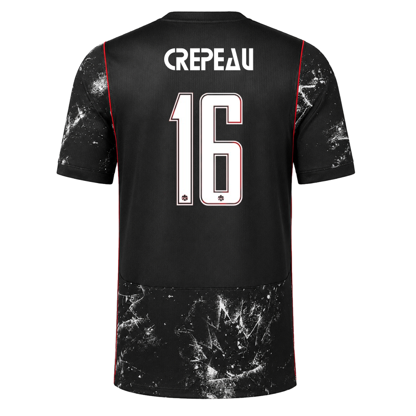 Nike Mens Canada Crepeau Away Stadium Jersey 2026 (Black/Red)