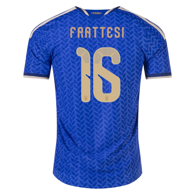 adidas Men's Frattesi Italy 2026 Authentic Home Jersey (Bold Blue)