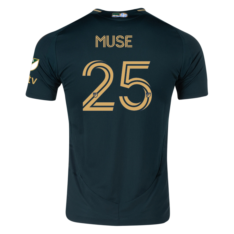 adidas Trey Muse Portland Timbers Authentic Home Jersey w/ MLS &amp; Apple Patch 25/26 (Green/Gold)
