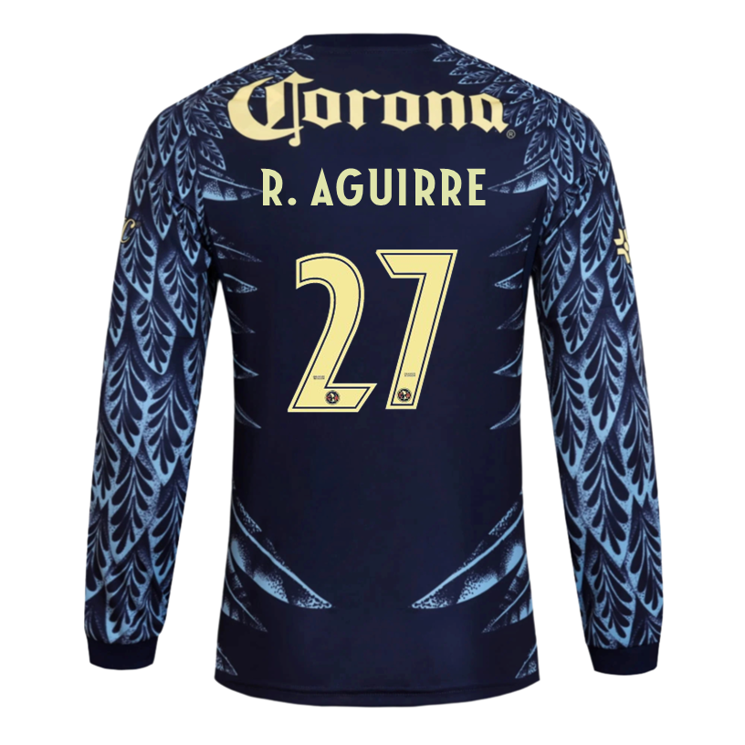 adidas R. Aguirre Club América 25/26 Away Long Sleeve Jersey (Blue)