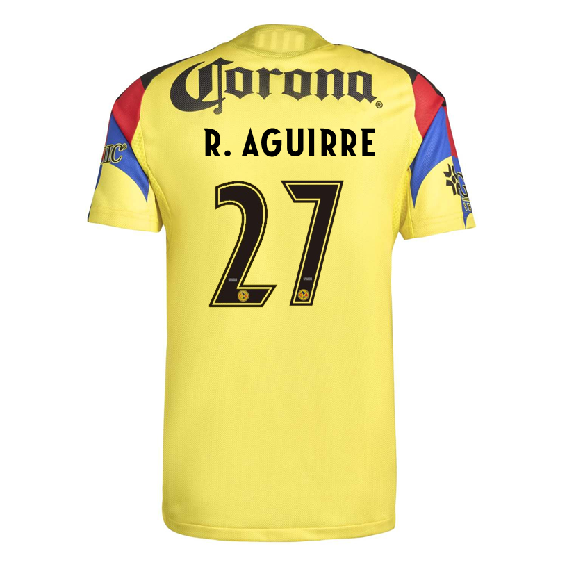 adidas R. Aguirre Men's Club America 25/26 Authentic Home Jersey (Yellow)