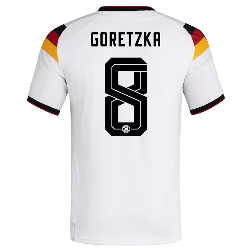 adidas Men's Goretzka Germany Authentic Home World Cup Jersey 2026 (White/Black)