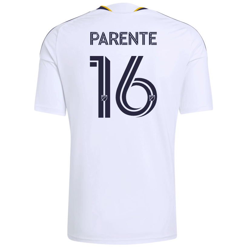 adidas Men's Parente LA Galaxy Home Replica Jersey 26/27 (White)