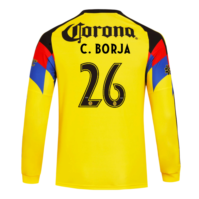 adidas C. Borja Club América 25/26 Long Sleeve Home Jersey (Yellow)