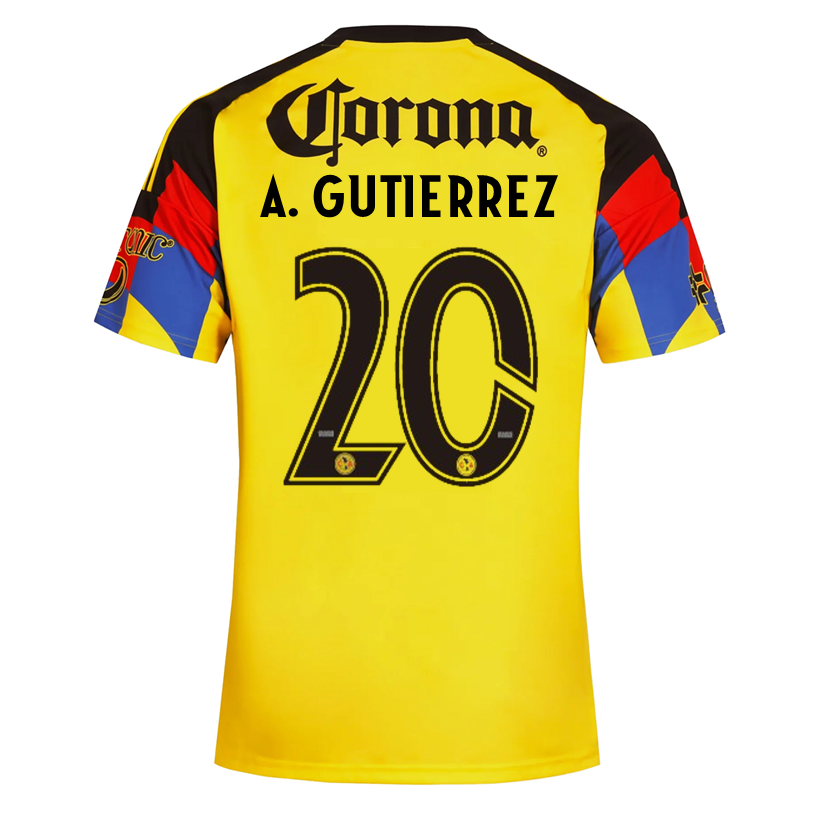 adidas Men's A. Gutiierrez  Club America Home Jersey 25/26 (Yellow)