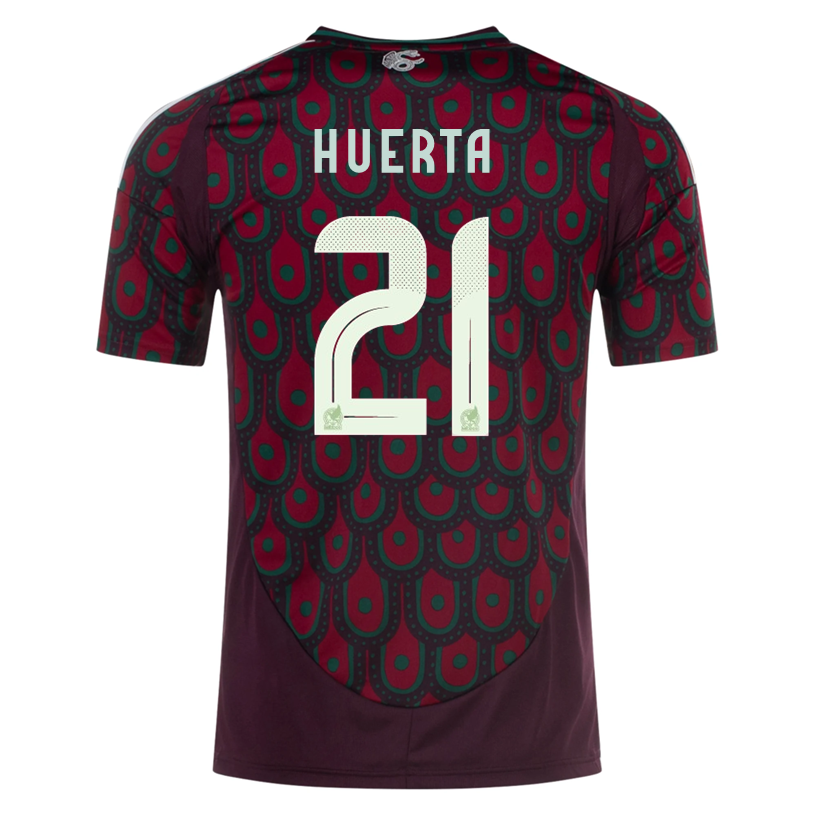 Adidas Mens Mexico Cesar Huerta Home Jersey 24/25 (Multicolor)
