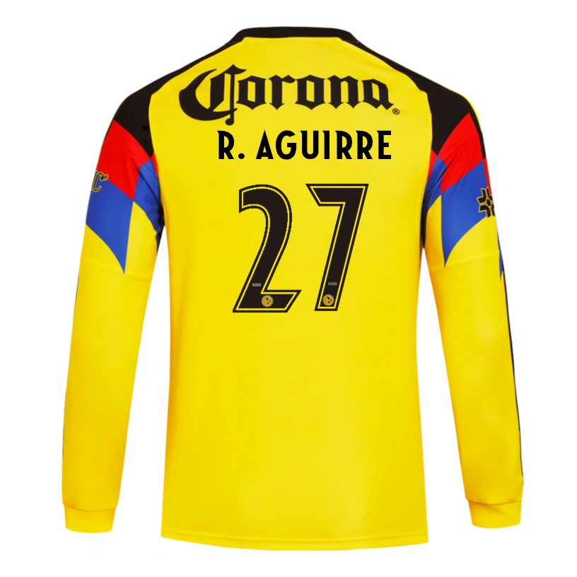 adidas R. Aguirre Club América 25/26 Long Sleeve Home Jersey (Yellow)