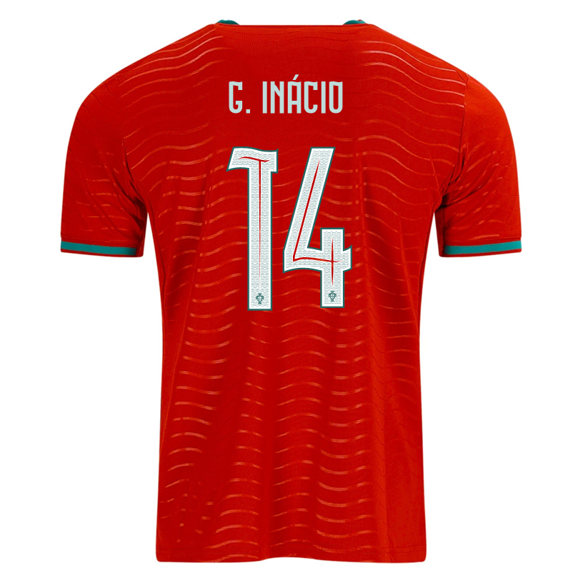 PUMA Men's Portugal G. Inacio Home World Cup 2026 Soccer Jersey (Club Red/Green Lagoon)