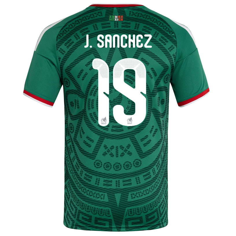 adidas Men's J. Sanchez Mexico Home 2026 World Cup Jersey (Bold Green)