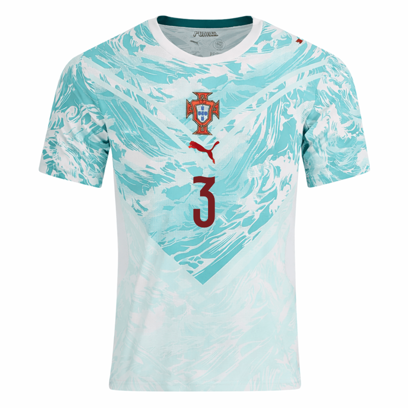 PUMA Men's Ruben Dias Portugal 2026 Authentic Match Away Jersey (White/Green Lagoon)