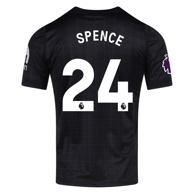 Nike Spence Men's Tottenham Away Jersey w/ EPL + No Room For Racism Patches 25/26 (Black/Iron)