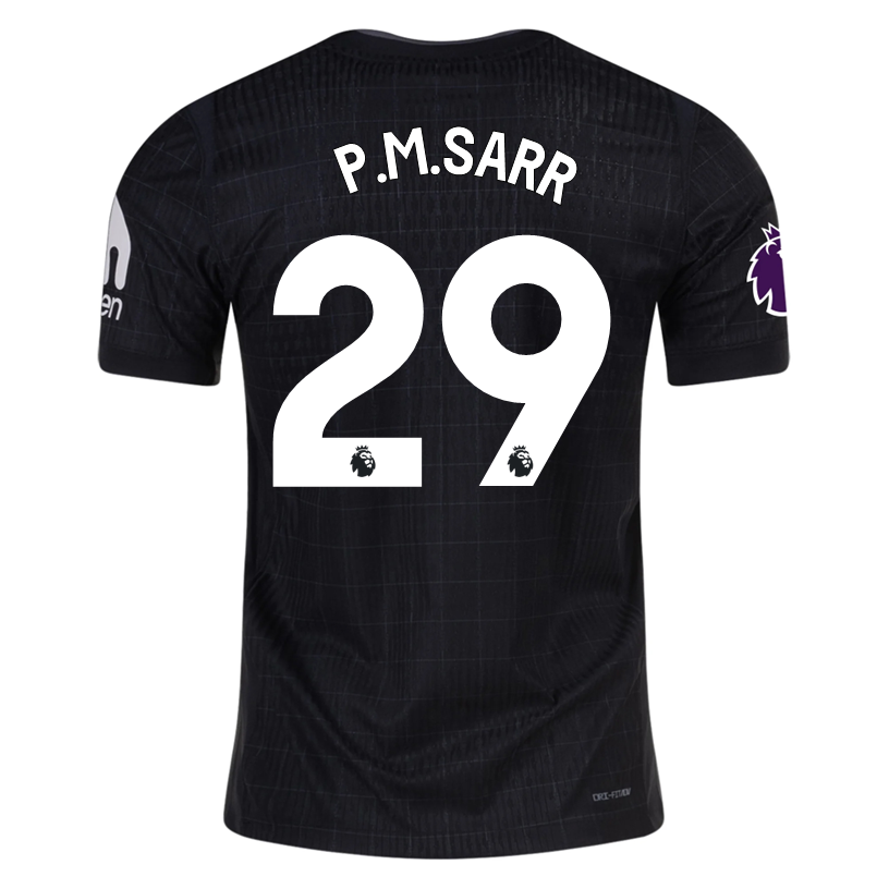 Nike P.M.Sarr Tottenham Hotspur Authentic Away Jersey 25/26 w/ EPL Patch (Black/Iron)